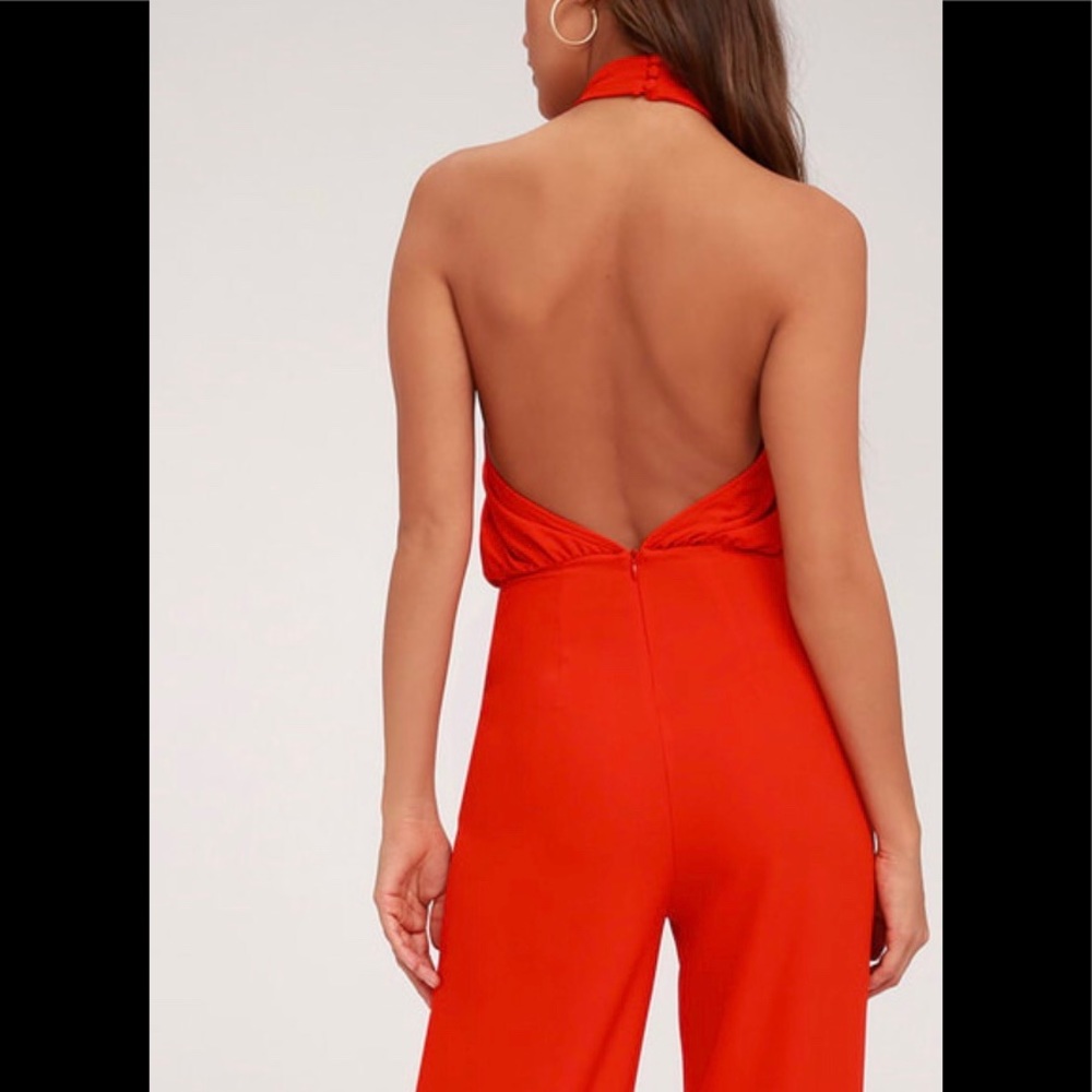 Lulus red jumpsuit - Picture 2 of 3
